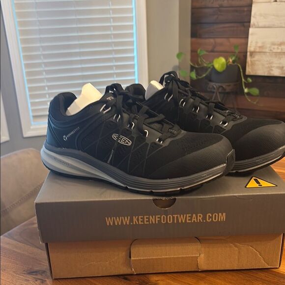 Keen Vapor Black Work Vista Energy ESD Safety Slip Resistant Shoe Size 9.5 Wide - Picture 1 of 12
